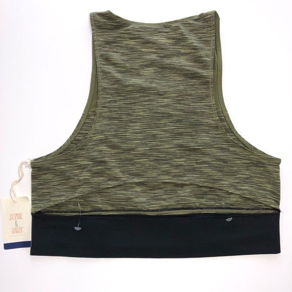 NWT Jasmine & Ginger Marled Green and Pink Seamless Longline 2 Bra Bundle size L - Picture 6 of 11